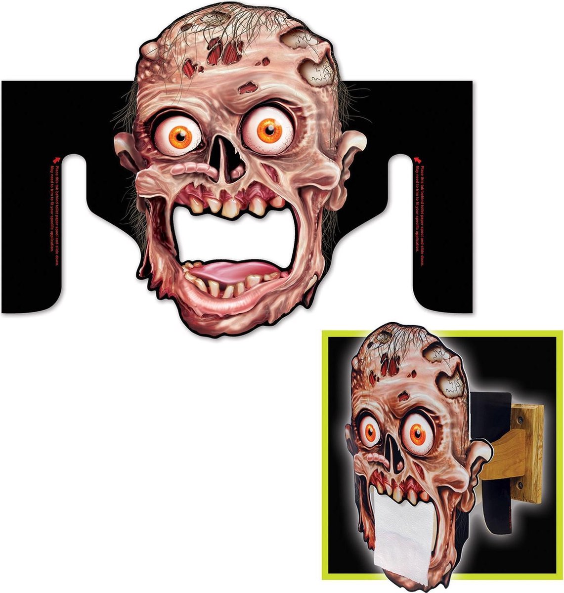 360 DEGREES - Zombie wc rolhouder versiering Halloween - Decoratie > Muur-, deur- en raamdecoratie